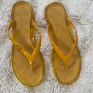 Coach Women's Mustard Yellow Sandals